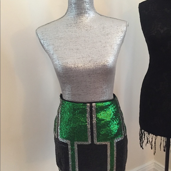 CUSTO Barcelona Sequined Skirt - Picture 3 of 8